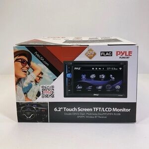 Pyle 6.2'' Touch Screen TFT/LCD Double DIN In-Dash Monitor, CD/DVD/USB New
